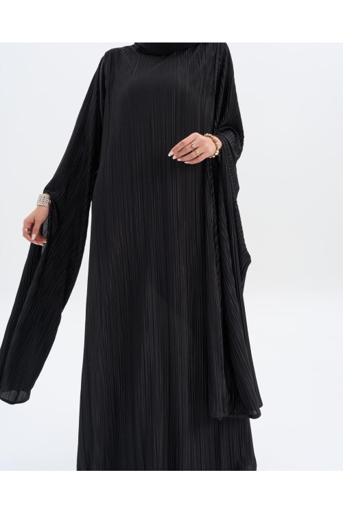 Robe plissée Syna noir