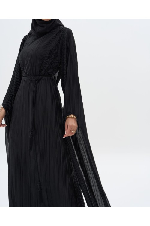 Robe plissée Syna noir