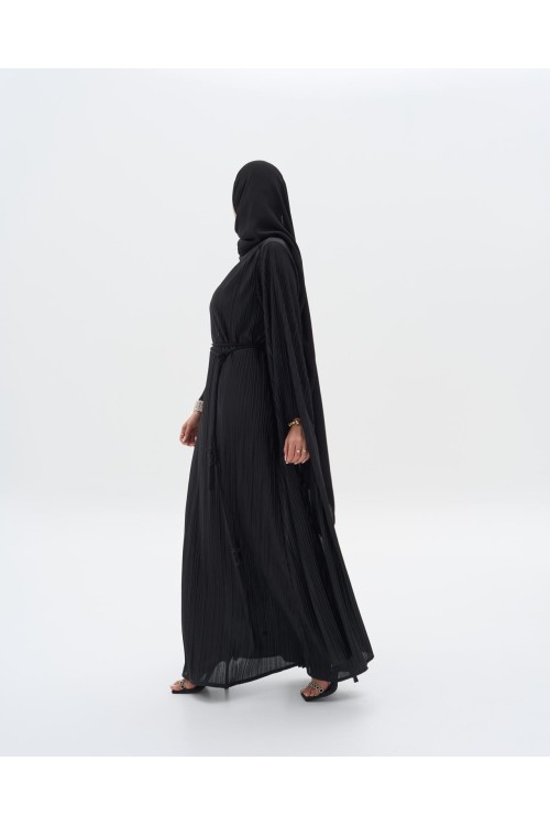 Robe plissée Syna noir