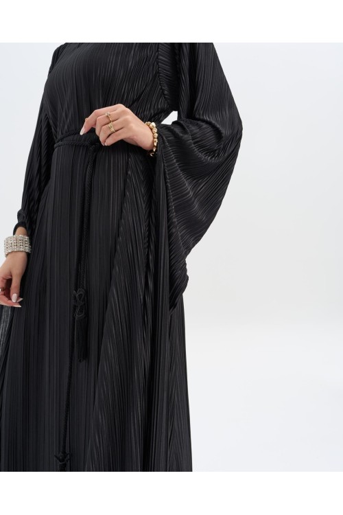 Robe plissée Syna noir