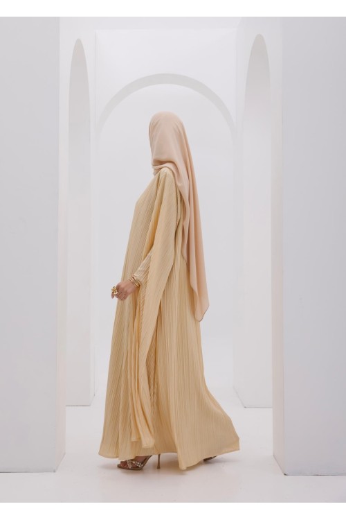 Robe plissée Syna beige