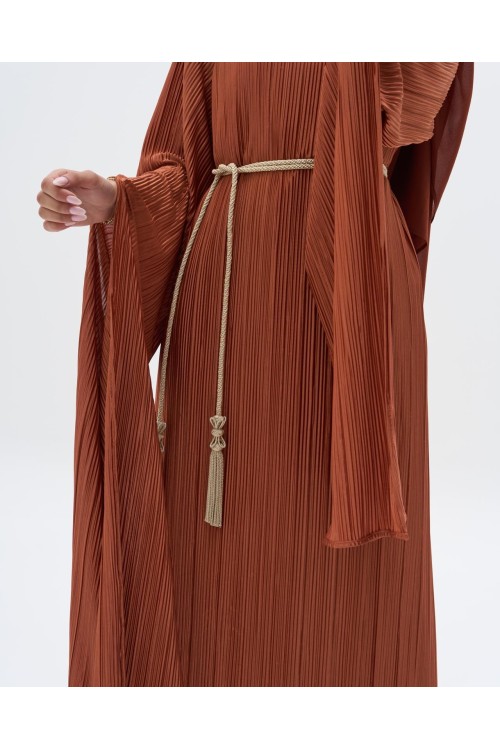 Robe plissée Syna terracotta