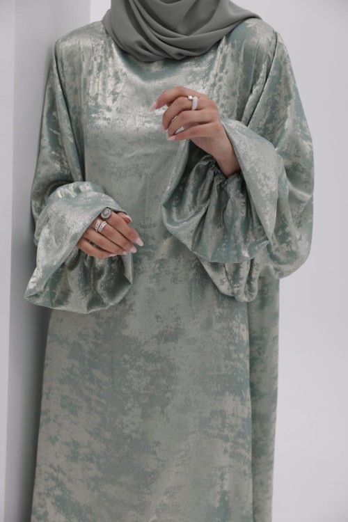 Robe Assya vert amande