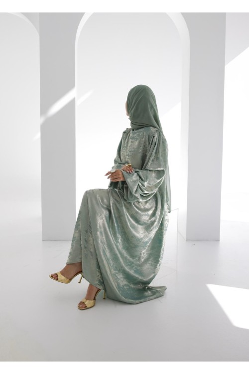 Robe Assya vert amande