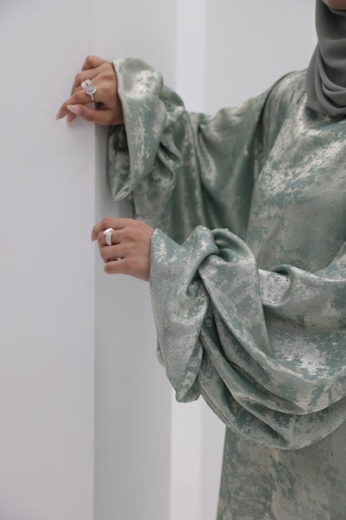 Robe Assya vert amande