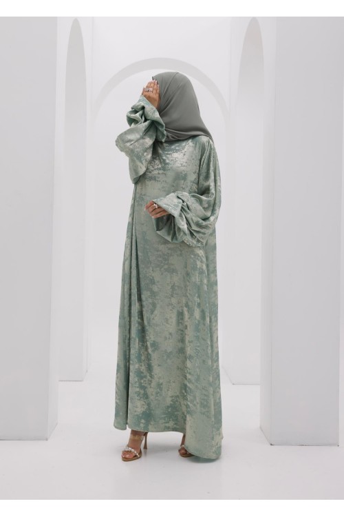 Robe Assya vert amande