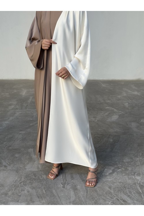 Abaya Lisa taupe & creme