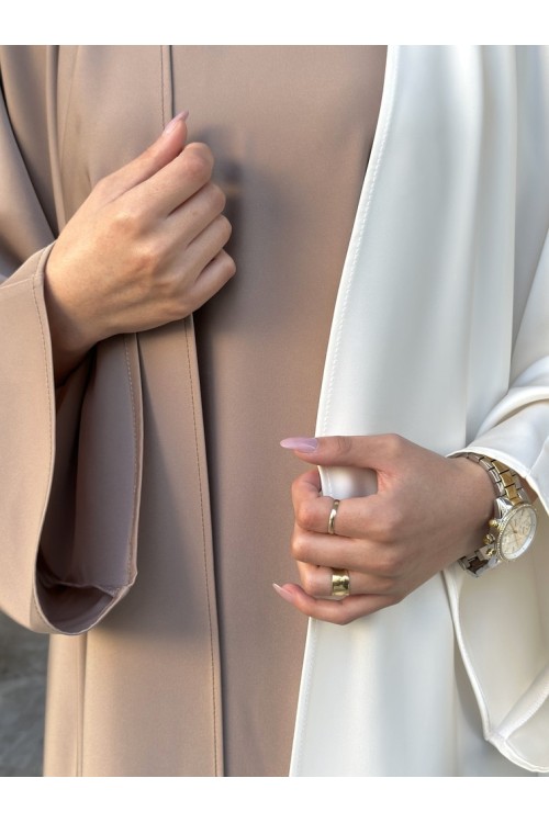 Abaya Lisa taupe & creme