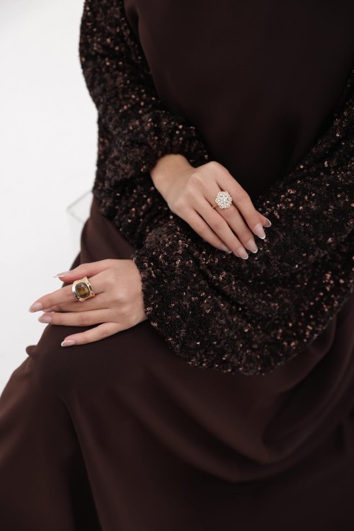 Robe Mona marron