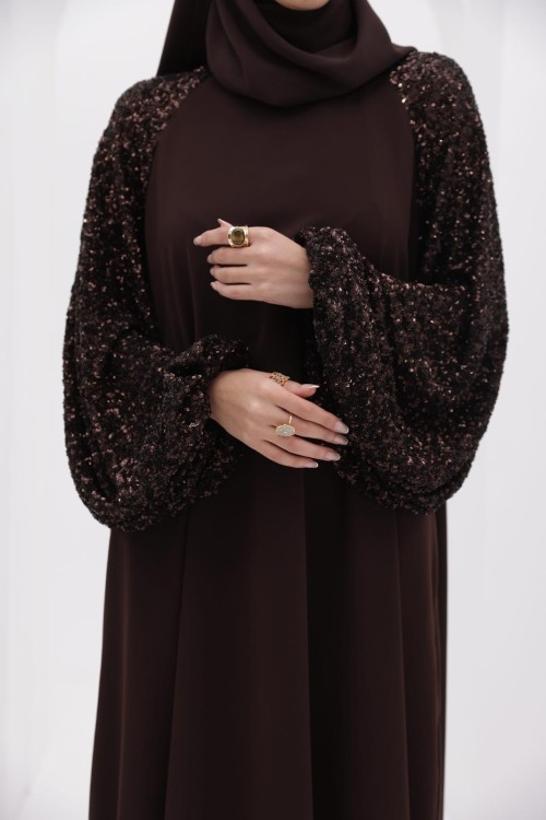 Robe Mona marron