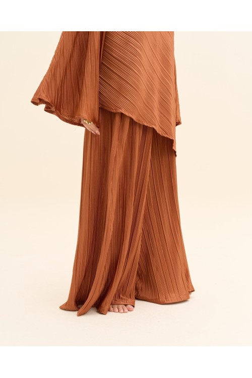 Ensemble plissé Tama beige