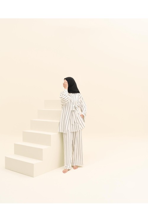 Ensemble Lucia rayé blanc