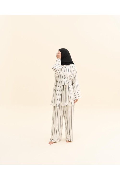 Ensemble Lucia rayé blanc