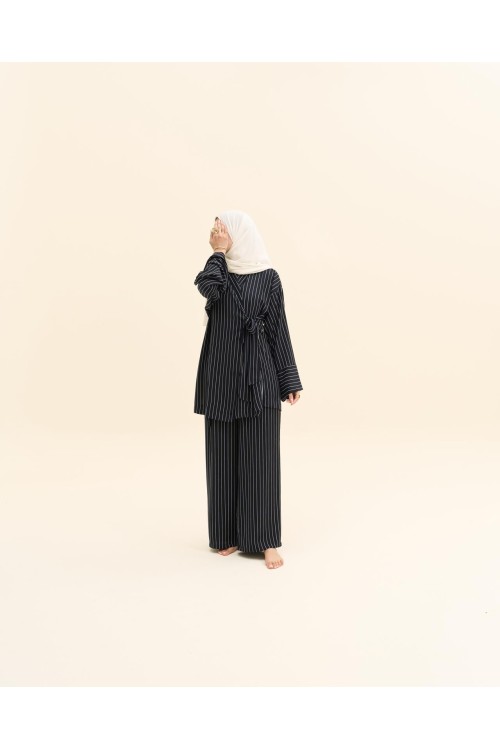 Ensemble Lucia rayé bleu