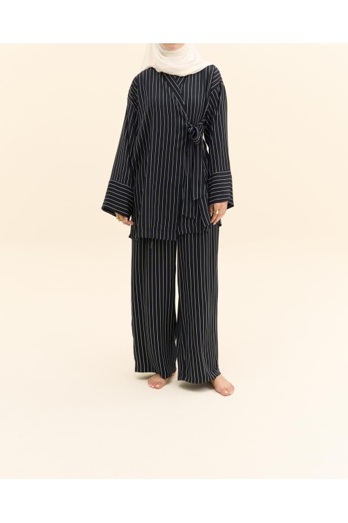 Ensemble Lucia rayé bleu