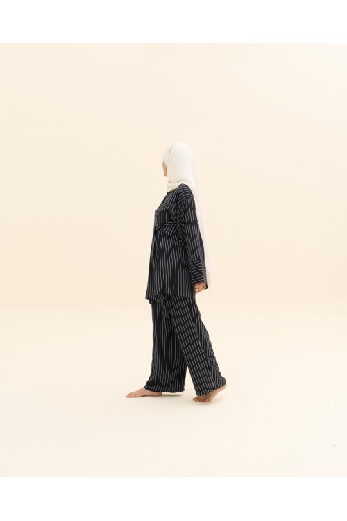 Ensemble Lucia rayé bleu