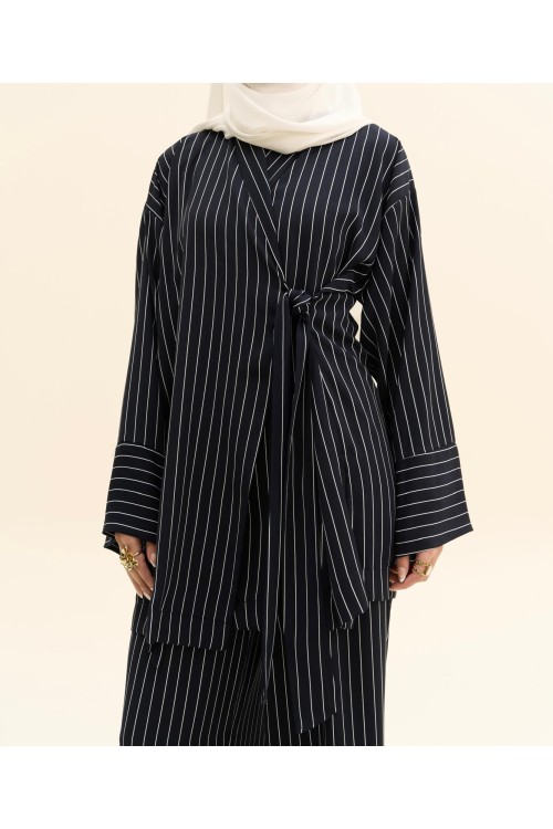 Ensemble Lucia rayé bleu