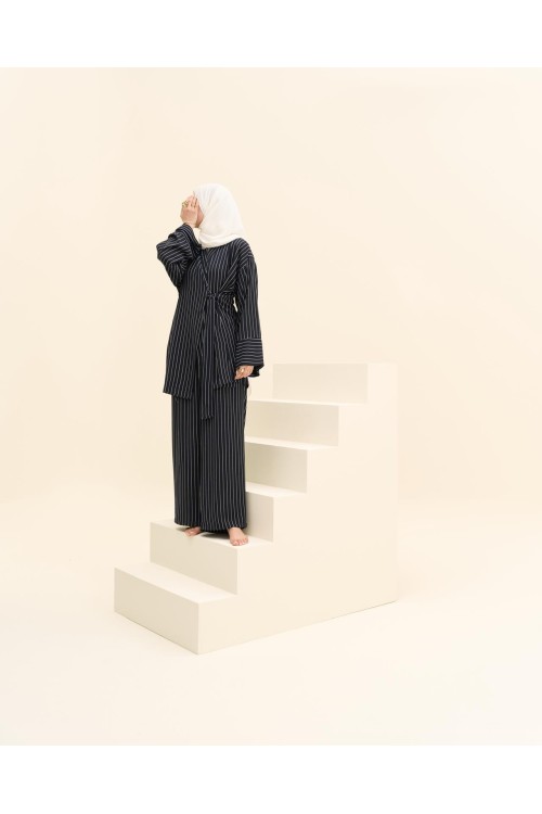 Ensemble Lucia rayé bleu