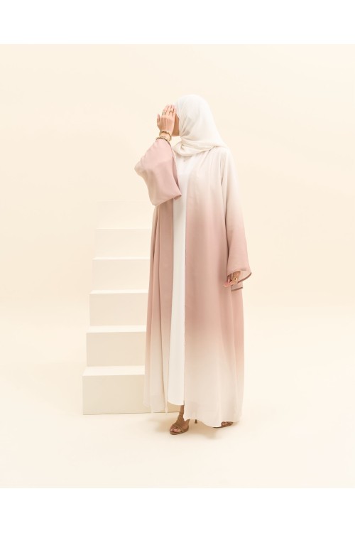 Abaya Liya beige poudré