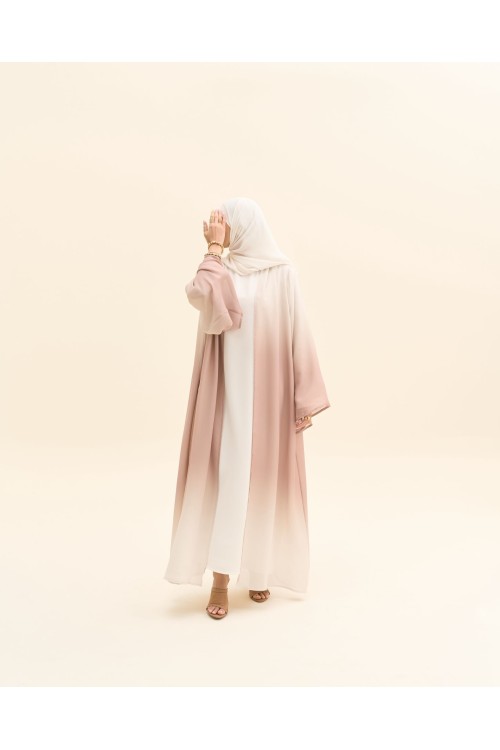 Abaya Liya beige poudré