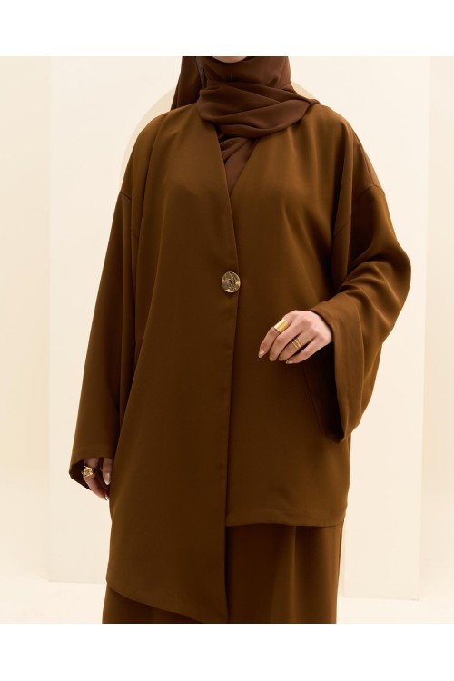 Ensemble asymétrique Deva marron