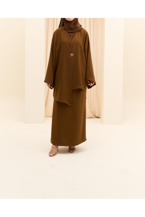 Ensemble asymétrique Deva marron