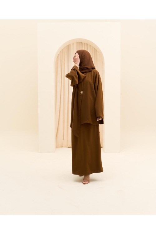 Ensemble asymétrique Deva marron