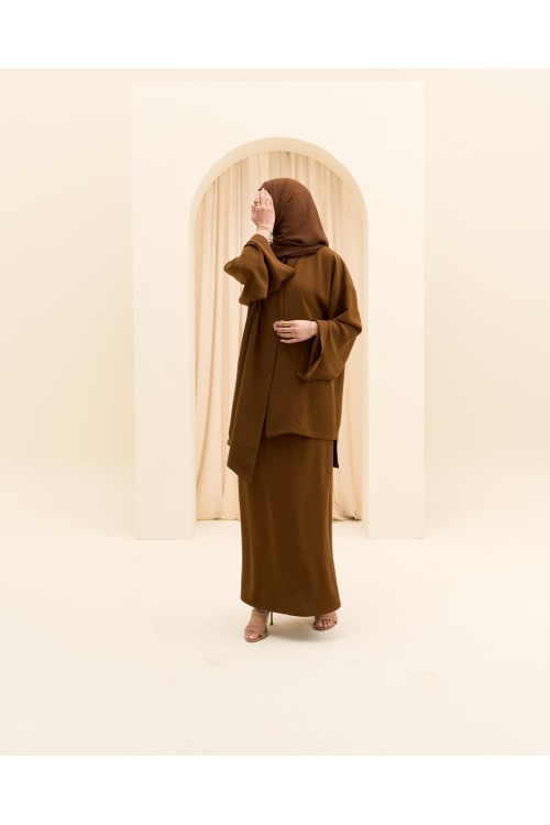 Ensemble asymétrique Deva marron