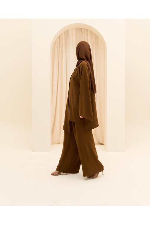 Ensemble asymétrique Deva marron