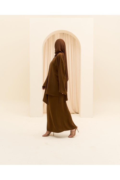 Ensemble asymétrique Deva marron