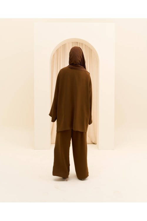 Ensemble asymétrique Deva marron