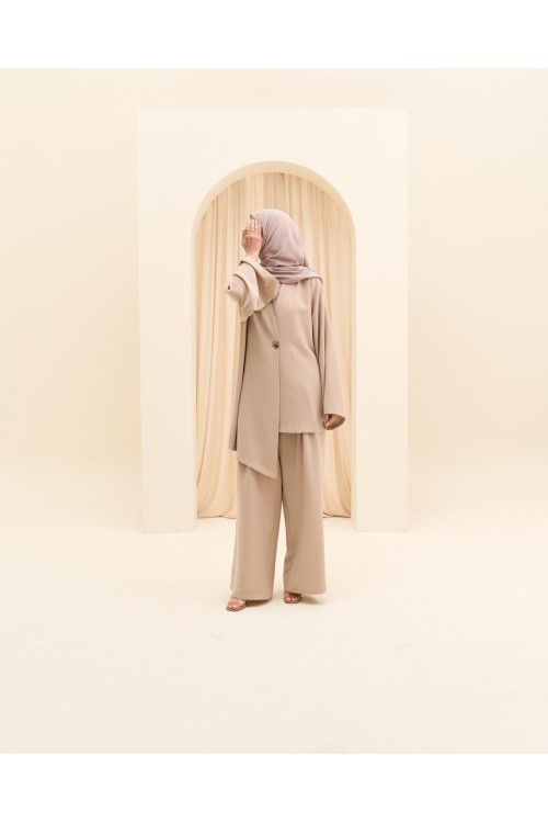 Ensemble asymétrique Deva beige