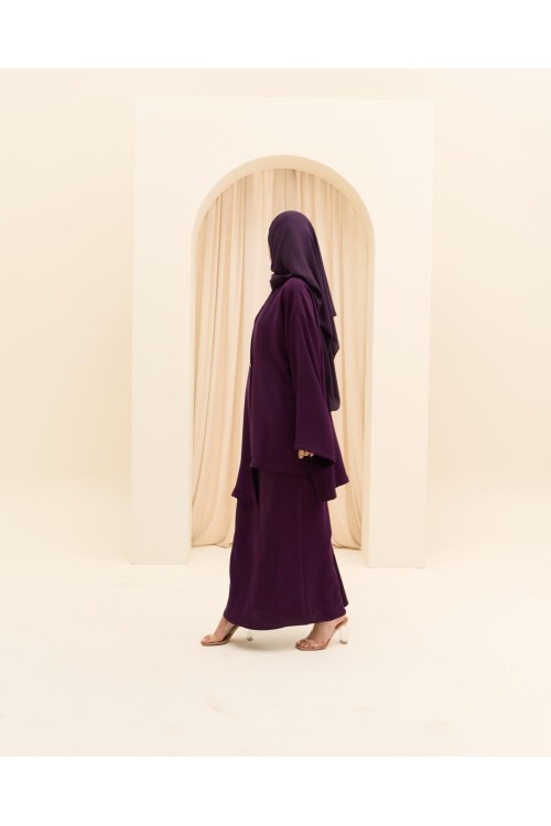 Ensemble asymétrique Deva aubergine