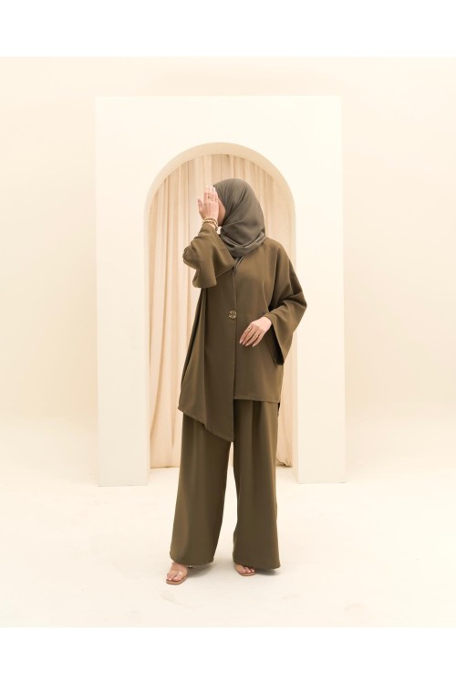 Ensemble asymétrique Deva olive