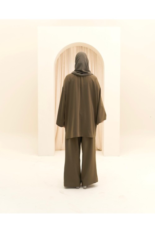 Ensemble asymétrique Deva olive