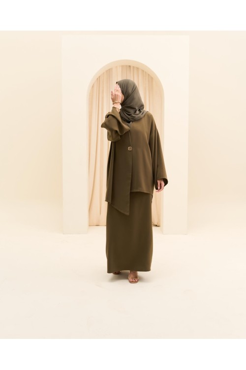 Ensemble asymétrique Deva olive