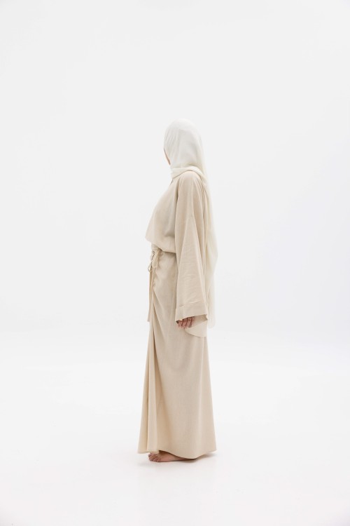Jupe Dely en lin beige