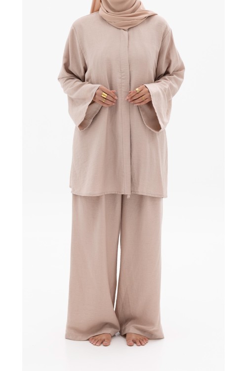 Ensemble Julia rose poudre