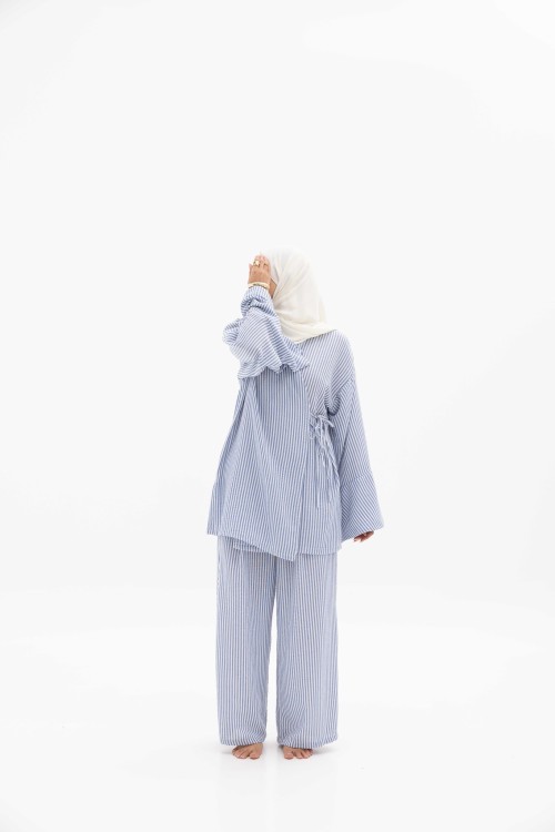 Ensemble Océane rayé blue