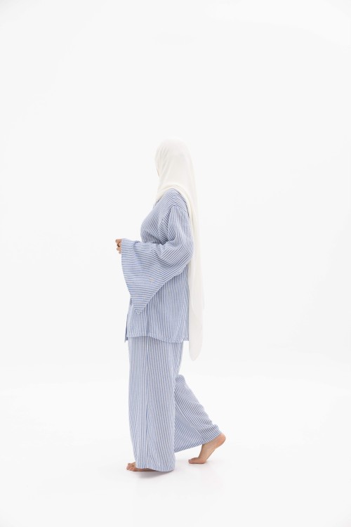 Ensemble Océane rayé blue