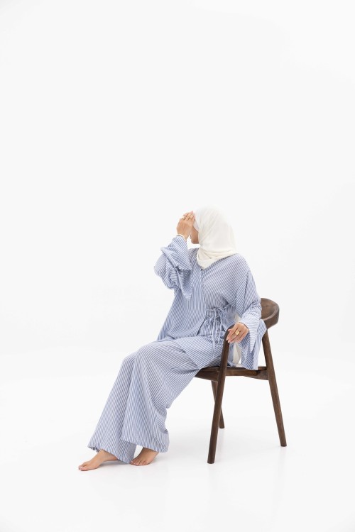 Ensemble Océane rayé blue