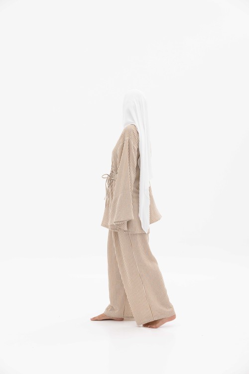 Ensemble Océane rayé terra