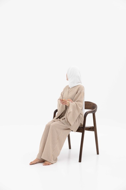 Ensemble Océane rayé terra