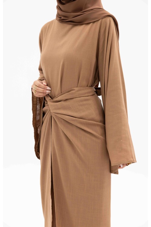 Robe Cynthia noisette