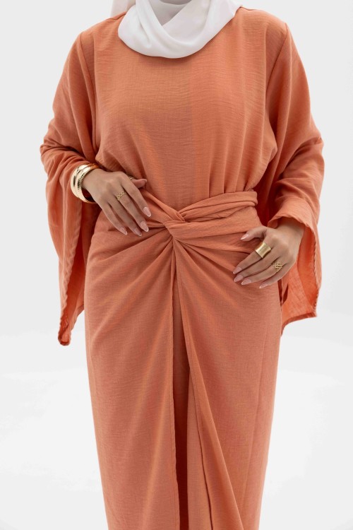 Robe Cynthia saumon