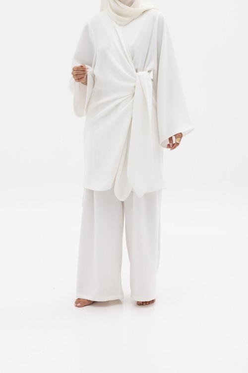 Ensemble Anita en lin blanc
