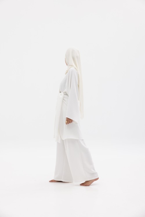 Ensemble Anita en lin blanc
