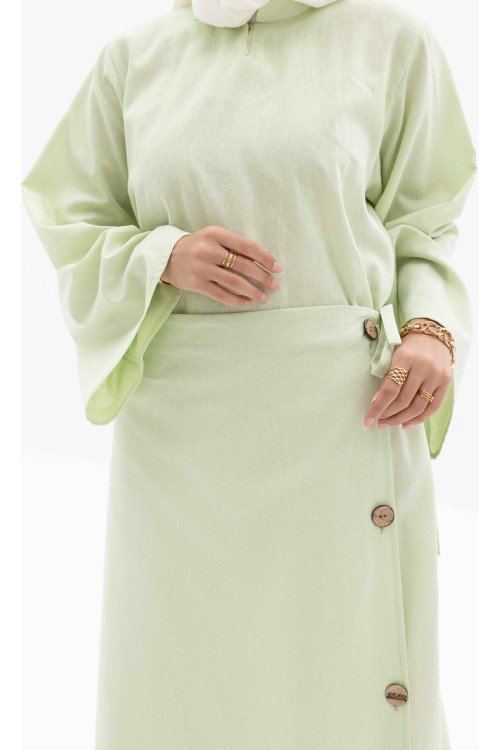 Robe Berta Vert anis