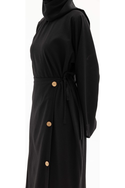 Robe Berta en lin Noir