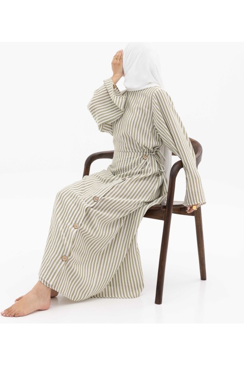 Robe Berta Rayée olive